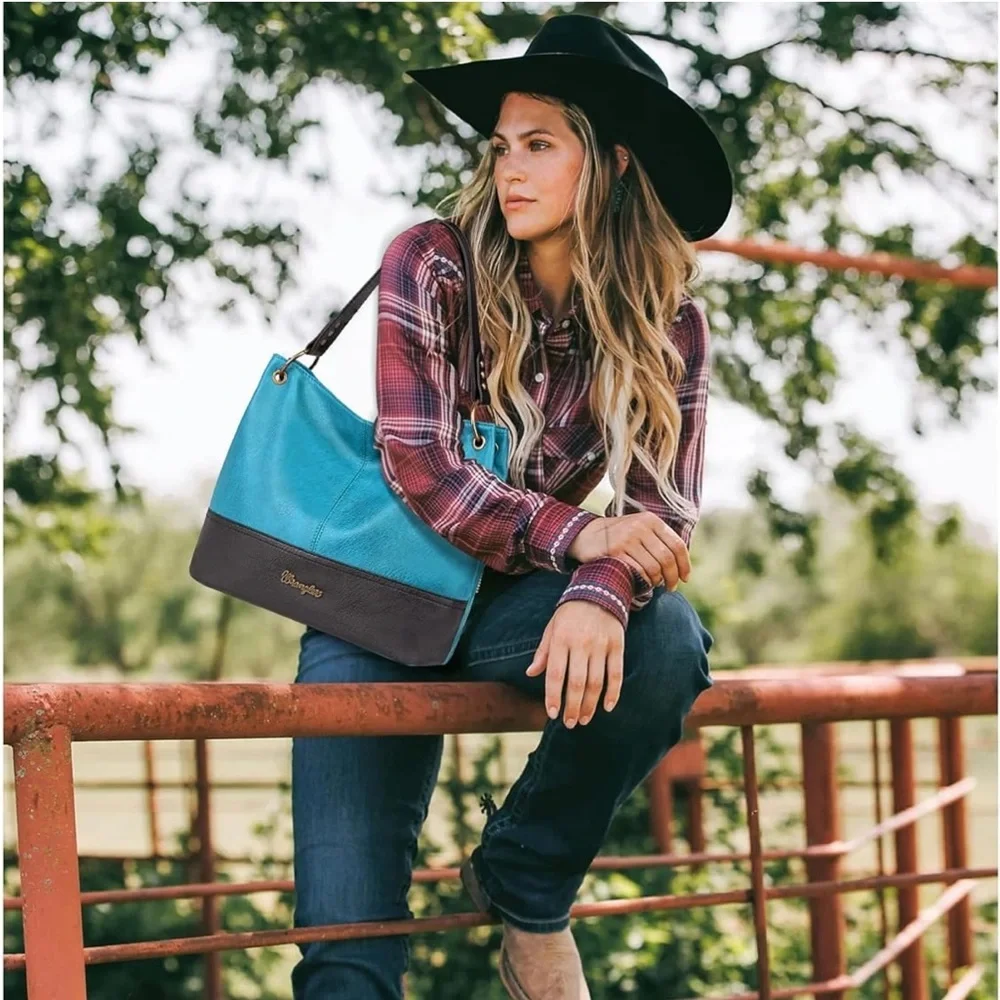 Wrangler vegan leather hobo bag
